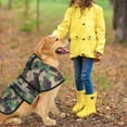 thumbnail image 4 of HDE Dog Raincoat Hooded Slicker Poncho for Small to X-Large Dogs and Puppies Green Camo XL, 4 of 7
