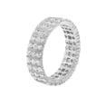 thumbnail image 3 of Three Rows Bar Set Diamond Wedding Eternity Band 18K White Gold 2.57cttw Size 7, 3 of 5