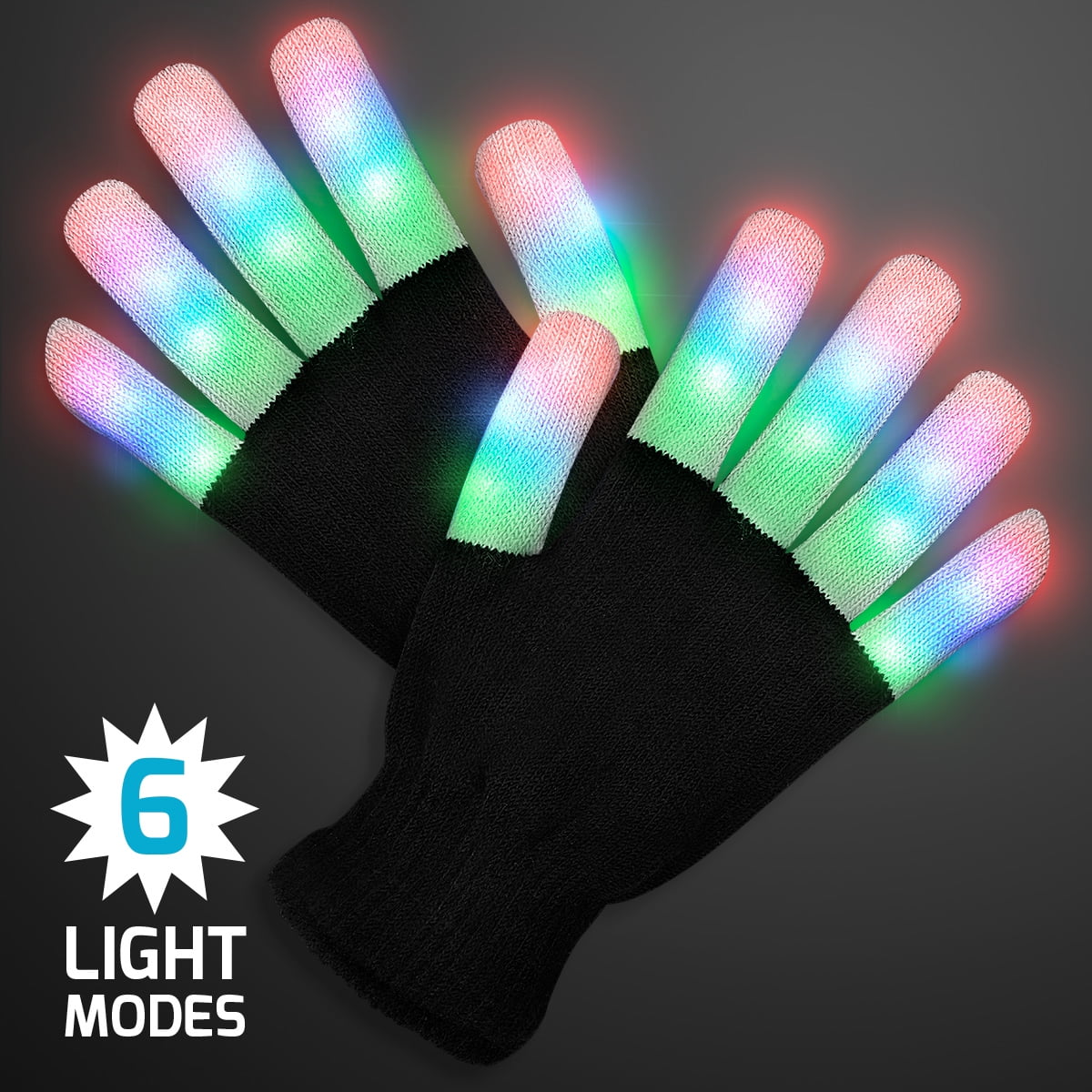 LED Atomic Lights Beam Gloves Flashing Rave Finger Up Lighting Outdoor Glow Work 