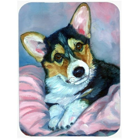 

Corgi Puppy With Pink Blanket Glass Cutting Board Large