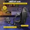 thumbnail image 4 of VEVOR Simulator Cockpit Steering Wheel Stand Racing Seat Gaming Chair For Logitech G29, 4 of 9