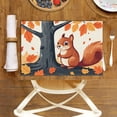 thumbnail image 3 of Fade-Resistant Modern Autumn Placemats for Kitchen Restaurant Office Decoration, Set Of 6 17.7x13inch Squirrel Acorn Durable Place Mat Fall Vintage Placemat, 3 of 5