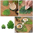 thumbnail image 4 of Shisuyan 2pcs Creative Leaf Shaped Cup Tray Premium Tea Cup Mat Coffee Cup Coasters, 4 of 9