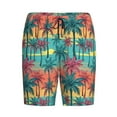 thumbnail image 4 of Easygdp Hawaii Palms Men's Short Pajama Pants, Sleep Shorts, Household Pants, Casual Pants with Pockets - Medium, 4 of 9