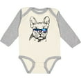 thumbnail image 3 of Inktastic French Bulldog Portrait with Sunglasses Boys or Girls Long Sleeve Baby Bodysuit, 3 of 5