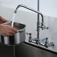 thumbnail image 2 of WOWOW Commercial Kitchen Faucet Wall Mount with Pre-Rinse Sprayer, 2 of 6