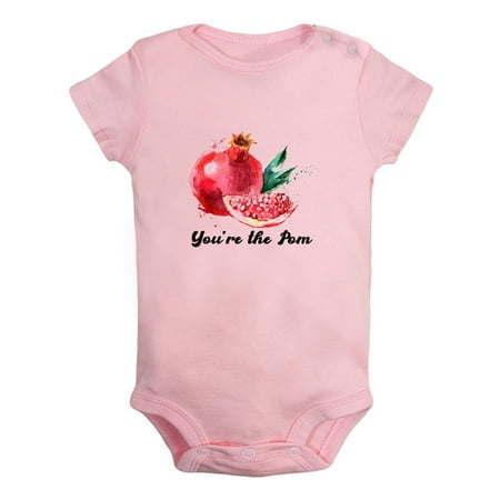 

iDzn You re the Pom Funny Rompers For Babies Newborn Baby Unisex Bodysuits Infant Pomegranate Jumpsuits Toddler 0-12 Months Kids One-Piece Oufits (Pink 12-18 Months)