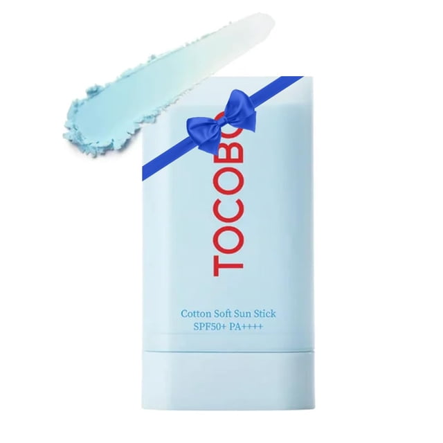 Tocobo Cotton Soft Sun Stick SPF50+ PA++++ - 19g - Lightweight Sunscreen Stick for Face | TOCOBO Sunscreen Stick | Hydrating Formula | Korean Sunscreen