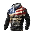 thumbnail image 2 of USA 250th Anniversary Sweatshirt, 4th of July Hoodie Men Waffle Tactical Hoodie Patriotic Men's Long Sleeve Pullover Shirts, 2 of 4