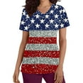 thumbnail image 5 of Gamivast Scrubs for Women Patriotic Print V-Neck Short Sleeve Nursing Scrubs with Pockets Soft Stretch Easy Care Scrub Modern Fit Medical Workwear, 5 of 5