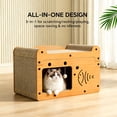 thumbnail image 4 of Durable Double-Layer Corrugated Cardboard Cat Scratcher with Cozy Bed - Sturdy Vertical Play Tower for Cats, All-Season Lounge with Integrated Play Balls, Easy to Scratch, Ideal for Indoor Use, 4 of 11
