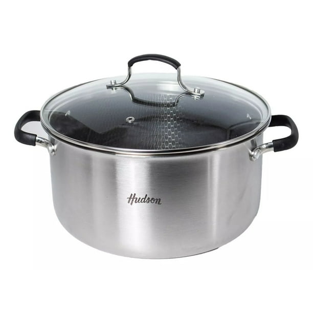Olla 26cm Acero inoxidable HUDSON asas y tapa Antiadherente
