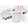 thumbnail image 4 of Inkdotpot Pack Of 100 Real Rose Gold Foil Bracket Shape Paper Tags Thank You For Celebrating With Us Bridal Shower-Baby Shower-Retirement-Wedding-Birthday Favor Hang Tags, 4 of 7