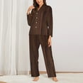 thumbnail image 2 of Fotbe Vintage Wood Pattern Long Sleeve Pajama Set for Women,Sleepwear Set,2-piece Loungewear Set,Soft PJs Comfy Nightwear with Pockets -X-Large, 2 of 7