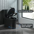 thumbnail image 4 of ABRUZZO One-Piece Toilet, 1.1/1.60 GPF Water-Efficient Dual-Flush Elongated Comfort Height Floor Mounted, Standard-Size Toilet with Soft Closing Seat Included, 23T02-Matte Balck, 4 of 15