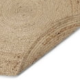 thumbnail image 6 of · REDEARTH · Round Area Rug - 3 Feet Braided Natural Jute with Non-Skid Backing - Handwoven Boho Rug for Bedroom, Kitchen, Living Room - Farmhouse Aesthetic Home Decor - Durable Handmade Rug, 6 of 8