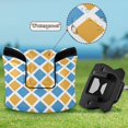thumbnail image 6 of Haosy Blue Yellow Block Golf Mallet Putter Cover Strong Magnetic Leather Golf Club Headcover Closure, 6 of 7