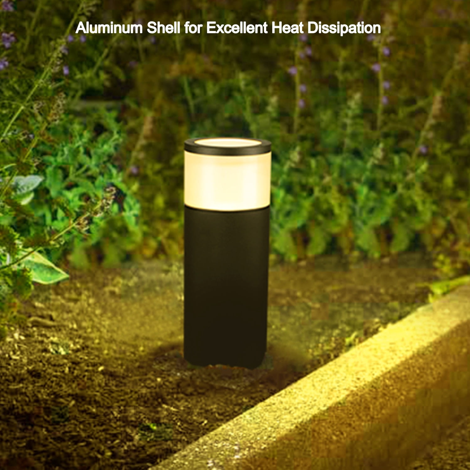 8 Pack LED Low Voltage Landscape Path Lights, 3000K Warm White Lighting, Aluminum Construction Walkway Light