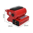 thumbnail image 2 of Graflsoa Chauffage Portable Double Usage pour Extérieur, Acier Inoxydable Rouge/noir, Gaz Butane, Idéal pour Camping, Randonnée, Pêche, 2 of 6