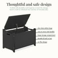 thumbnail image 2 of Evolur Wooden Toy Chest Organizer, Matte Black, 2 of 8