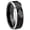 Black 2 Tone Beveled Edge, variant on Game Of Thrones House Stark Direwolf Concave Black Plated Tungsten Ring 10MM