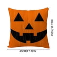 thumbnail image 2 of Halloween Throw Pillow Covers 20x20 Inch Halloween Decor Pumpkin Ghost Print Square Cushion Cases for Sofa Couch Bedroom Holiday Party Decor, 2 of 8