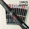 thumbnail image 1 of 13 Pcs CP2 Pro Poignées de Golf / Enveloppe en Caoutchouc Antidérapante, Standard/moyen/jumbo, Noir avec Rayures Rouges / Entrepôt US, Expédition Rapide Gratuite 13 Pcs Rouge Jumbo, 1 of 6