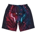 thumbnail image 3 of Uemuo Cool Wolf Head Pattern Men's Swim Trunks Hawaiian Beach Bathing Suit Swimsuits Beach Quick-Dry Shorts with Pockets-3X-Large, 3 of 9