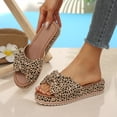 thumbnail image 5 of OOOUM Bow Platform Sandals For Women Comfortable Cushioned Soft Wedge Sandals Open Toe Slip On Casual Summer Beach Flats Multicolour US:9, 5 of 8