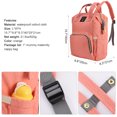 thumbnail image 5 of Large Capacity Mummy Maternity Nappy Bag Multifunctional Diaper Backpack Waterproof Mummy Bag Fashionable Travel Backpack for Baby Care, Orange, 5 of 10