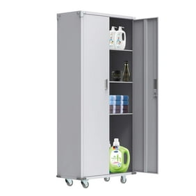 Zimtown 74 In H Heavy Duty Steel Storage Cabinet Metal Rolling