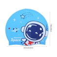 thumbnail image 3 of WHAMVOX Swimming Cap for Kids Cute Cartoon Design Silicone 1Pack, 3 of 5