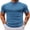 Blue, variant on Mens Mock Turtleneck Sweater Short Sleeve Slim Fit Turtle Neck Sweaters Casual Basic Tee Ribbed Knit Pullover Tops