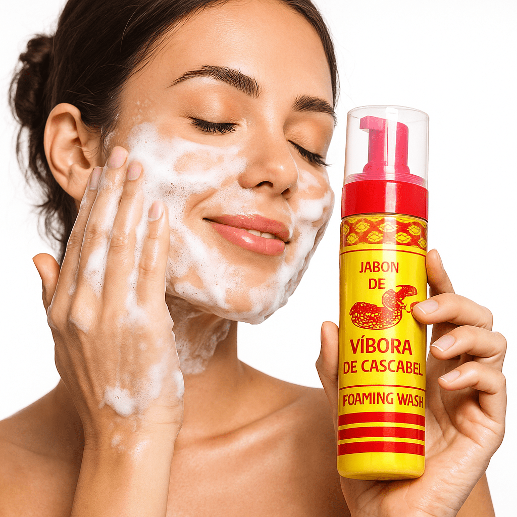 Tepezcohuite Hyaluronic Acid Facial & Body Cream Day & Night Hyaluronic Acid (4oz)Set with Vibora de Cascabel Foaming Wash, Vitamin E Moisturizing Bundle, 3-Piece