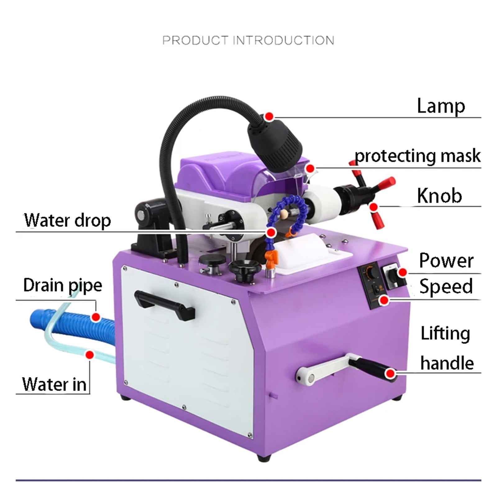 Lapidary Jewelry Making Equipment, Stone Grinding Machine, Stone Polishing Machine Beads Making ,Powerhouse Performance