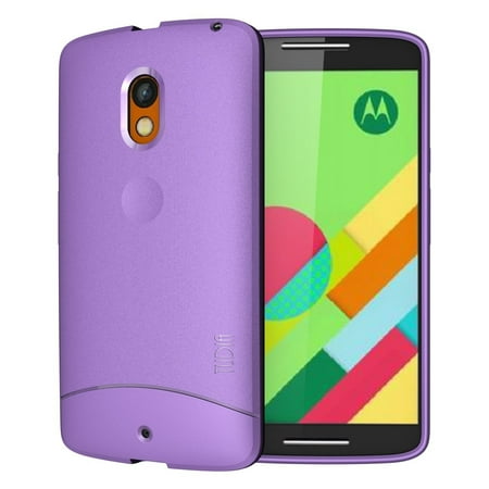 Moto X Play Case, TUDIA Ultra Slim Full-Matte ARCH TPU Bumper Protective Case for Motorola Moto X Play (Purple)
