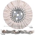 thumbnail image 2 of Airway Buffing Wheel Kit 4 Piece Kit (1 Pcs White 1 Pcs Orange 1 Pcs Blue 1 Pcs Yellow) 8" In Diameter 5/8" In Arbor Hole 12 Ply For Angle Grind, 2 of 5