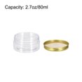 thumbnail image 4 of Transparente Plástico Frascos con Oro Aluminio Tapa - 8Uds 3oz/80ml Almacenamiento Recipientes Juego 70mm Diámetro Reutilizables Macetas para Cocina Organizador Unique Bargains conjuntos de contenedores de almacenamiento de alimentos, 4 of 5