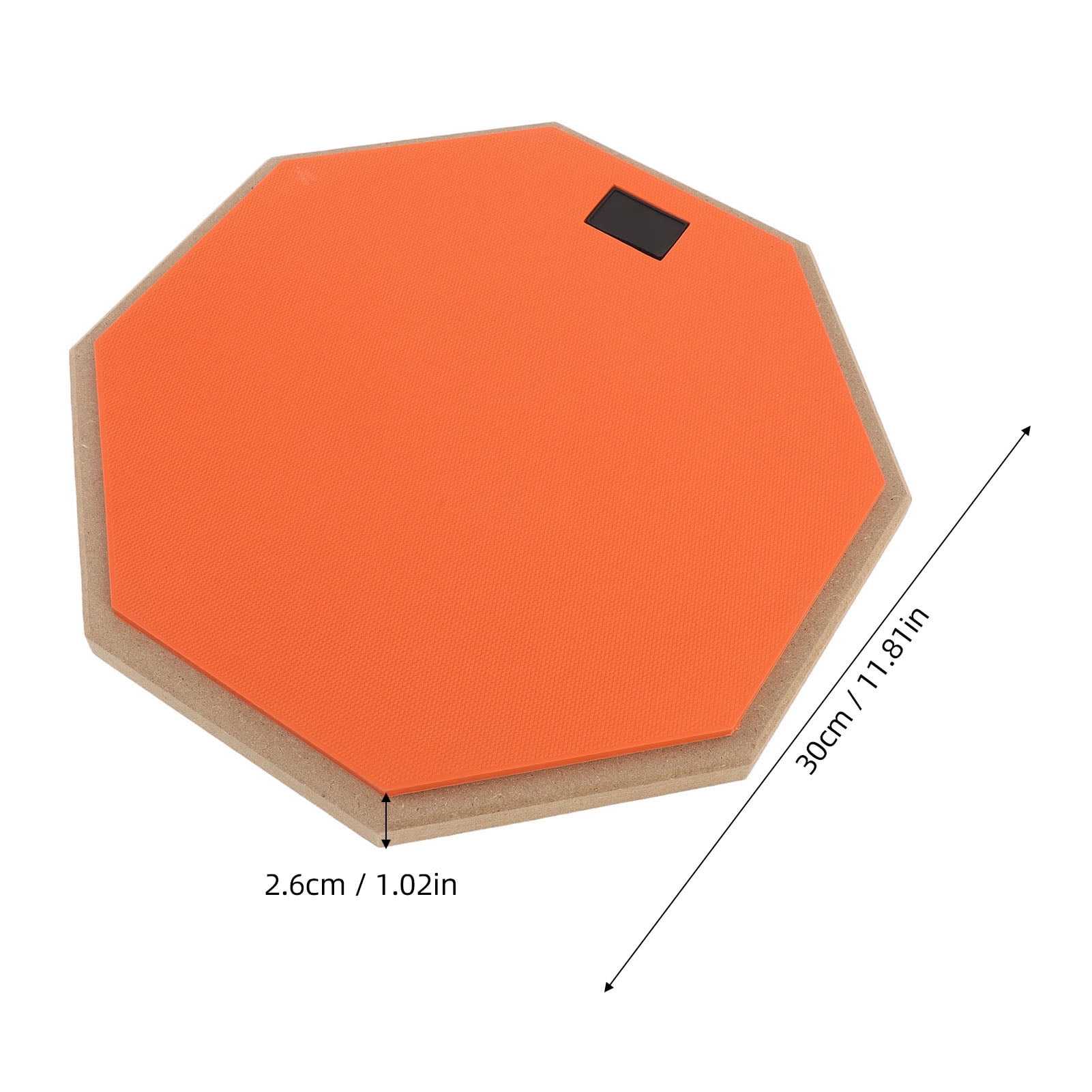 Riousery 12-Inch Silent Drum Practice Pad Bundle Includes Two Pairs Drumsticks (12" / 30.48cm) Premium Rubber Percussion Mat for Professional Rhythm Building and Quiet Nighttime Practice, Orange