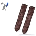 thumbnail image 1 of Cartier Santos 100 Leather Strap - Black and Brown Strap 20mm 23mm Unisex, 1 of 5