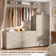 thumbnail image 2 of Homieasy 3-Drawer Wood Closet Organizer System - Multi-Functional Storage for Bedroom, Nightstand or End Table, 2 of 8