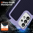 thumbnail image 3 of ELEHOLD for Samsung Galaxy A32 5G 2021 Fit Case, Military-Grade Dual Layer Raised Frame Screen & Camera Lens Protective Armor Hybrid PC+TPU Anti-Drop Shockproof Slim Rugged Case,Lightpurple, 3 of 8