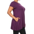 thumbnail image 3 of Women's Casual Plus Size Solid Color Blouse Tunic Top Shirt, 3 of 4