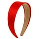 thumbnail image 1 of Diadema roja para mujer, 1,1 pulgadas de ancho, bandas gruesas para el cabello, antideslizante, diadema de moda para mujer, satén, diademas rojas bonitas para niñas, 1 of 7