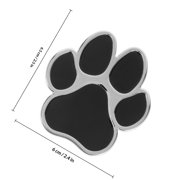 LOLIPPYY 3D Black Metal Paw Print Car Sticker, Car Decal for Vehicle Decoration