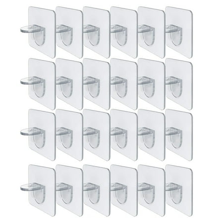 

24PCS Punch Free Shelf Support - Adhesive Shelves Clips for Kitchen Cabinet Closet Brackets Clapboard Layer