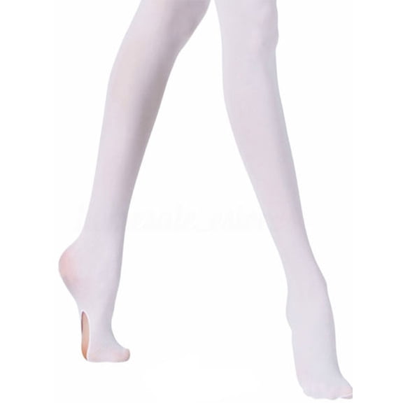 Jxzom Kids Girl Dance Stocking Solid Color Elastic Soft Foot Hollow Ballet Pantyhose S M L