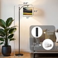 thumbnail image 2 of Arc Floor Lamp with Adjustable Lampshade Baseball Field Stadium Sport Games Crowded Bright Sky Standing Lamp 3 Color Temperatures Dimmable Tall Pole Lamp with Foot Switch for Bedroom, 2 of 8