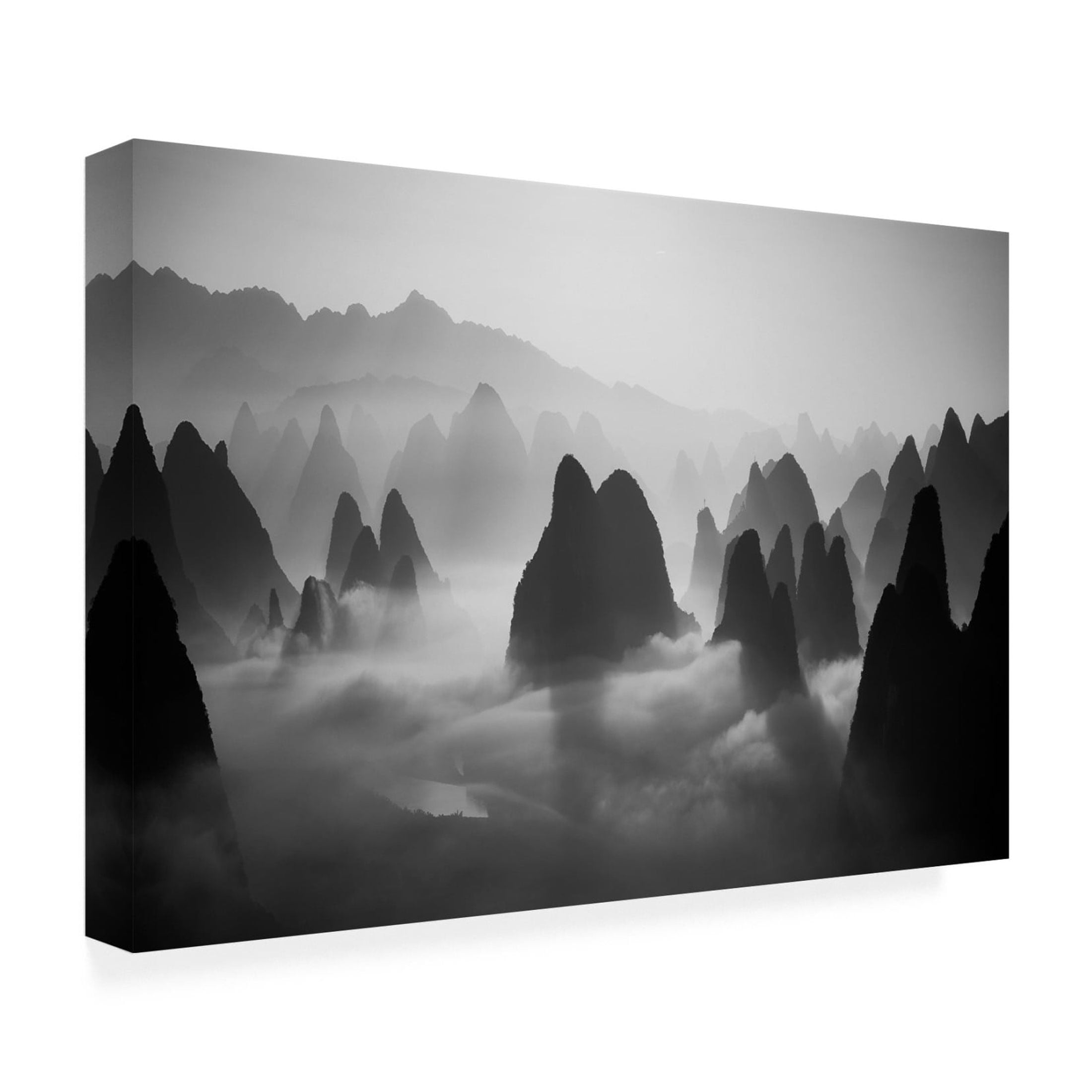 Canvas Wall Art - Fabrizio Massetti 'In The Clouds' Wall Art for Living Room, Bedroom, or Office D?cor by Trademark Fine Art - 47 x 30 Inches