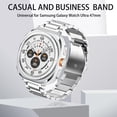 thumbnail image 6 of FL Compatible with Samsung Galaxy Watch 7 6 5 4 FE Band Pro Classic 43mm 47mm 45mm 40mm 44mm 42mm 46mm No Gap Classy Elegant Casual Men Women Metal Business Stainless Steel, 6 of 7